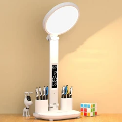 Aesthetic LED Clock Table Lamp