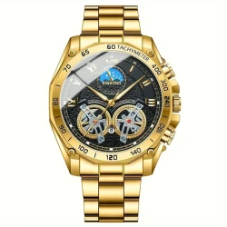 Men's Luxury Double Tourbillon Hollow Quartz Watch