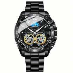 Men's Luxury Double Tourbillon Hollow Quartz Watch