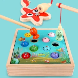 Children's Wooden Magnetic Fishing Girl Boy Baby Educational Toy