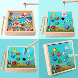 Children's Wooden Magnetic Fishing Girl Boy Baby Educational Toy