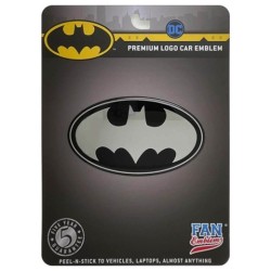 Fan Emblems DC Batman Oval Logo Decal (Black & Chrome)