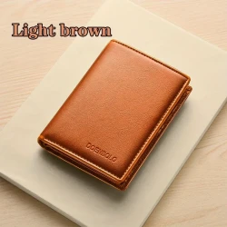 Men's Leather Wallet Anti-theft RFID Blocking