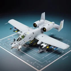 1pc A-10 Thunderbolt II Attack Plane Model - Die-Cast & Plastic, Intricately Detailed Collectible, Authentic Military Replica with Display Stand, Perfect Gift for Aviation Enthusiasts