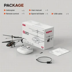 3.5 Channel SYMA Q20 UFO RC Helicopter - One-Key Takeoff/Landing, Gyro Stabilizer, High & Low Speed, Easy-to-Fly Indoor Aircraft for Beginners with Remote Control