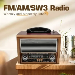 Retro Radio & Wireless Speaker - AM/FM/SW with TWS Wireless 5.0