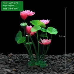 Fish Tank Landscaping Lotus Flowers Water Plants And Simulated Plants