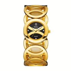 YaLaLuSi Luxury Golden-Tone Quartz Women's Watch