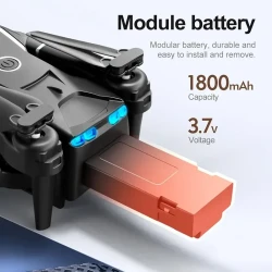 1pc Drone with Dual Camera, Remote Control Quadcopter, USB Charging, Accessories, Multi-Functional, Aerial Photography, 36V Max, 1800mAh Battery, 30m Height, 4m/s Speed, 90g Max Takeoff Weight, 80m Signal Range