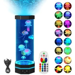 17-Color Changing Jellyfish Lava Lamp - 15-inch with Remote Control