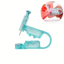 Disposable Plastic Ear Piercing Gun Kit - Self-Piercing Tool with Safety Ear Stud Applicator for Adults