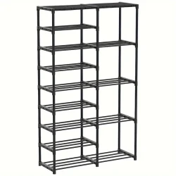 9+5 Tiers Tall Shoe Rack - Storage Shelf for Shoes