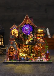 Magic Cottage Kit - Illuminated 3D Wooden Puzzle Mode