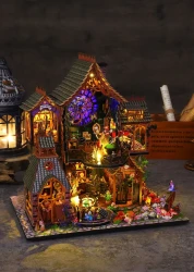 Magic Cottage Kit - Illuminated 3D Wooden Puzzle Mode