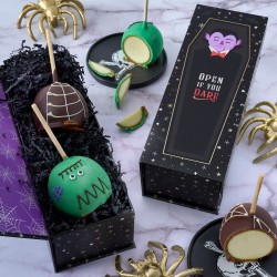 Spooky Chocolate-Covered Caramel Apple Duo Gift