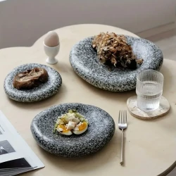 Ceramic Rock Pattern Dinnerware Set