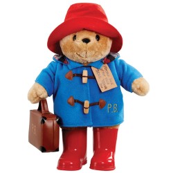 Paddington Bear with Boots, Embroidered Coat & Suitcase - Large