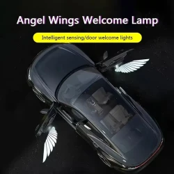 Smart Wireless Car Door Logo Projector - HD Laser Welcome Lamp with Angel Wings