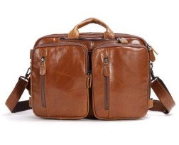 Men's Multi-Functional First-Layer Imported Leather Bag