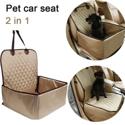 2 In 1 Pet Dog Carrier Folding Car Seat Pad