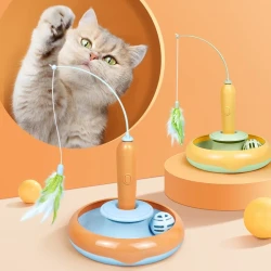 2 In 1 Pet Cat Toy with Feather