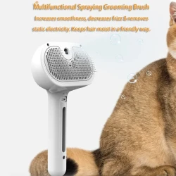 Discover the Pet Comb Self-Cleaning Hair Remover Brush, designed for effortless grooming of dogs and cats. Featuring a built-in mist humidifier for a healthy coat, this tool is essential for every pet owner!