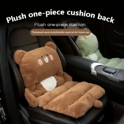 Car Seat Cushion Winter Plush Cartoon Single Seat Cushion Warm