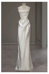 Satin Light Wedding Dress French White