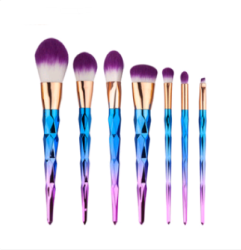 7 Makeup Brushes Set - Diamond Design Foundation & Makeup Tools