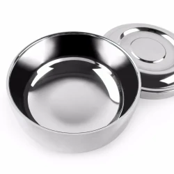 Silver Shaving Soap Bowl Stainless Steel Shaving Soap Bowl