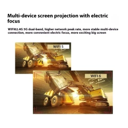 Portable Home Projector - 180° Projection Angle & Automatic Focus