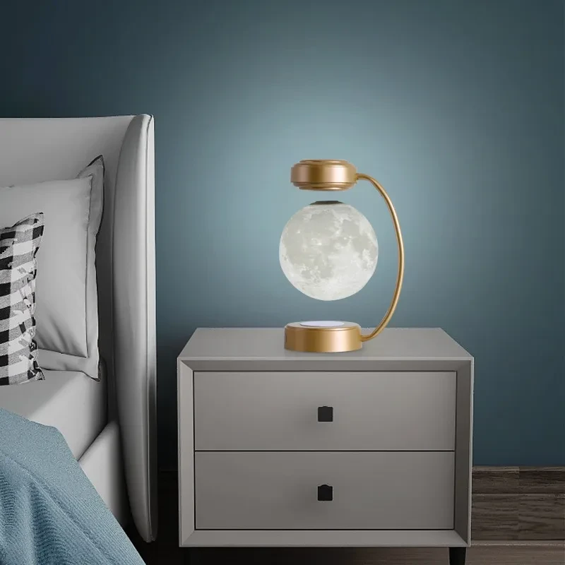 3D LED Moon Levitating Rotating Floating Lamp