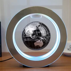 Round LED World Map Floating Glob