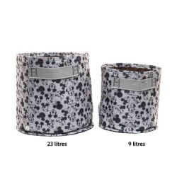 Eco Pot Fabric : Mickey & Minnie Mouse Large Grey