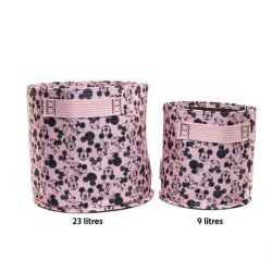 Eco Pot Fabric : Mickey & Minnie Mouse Large Pink