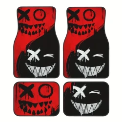 Anime 4pcs Car Floor Mats - Universal Fit, Durable Rubber Protection