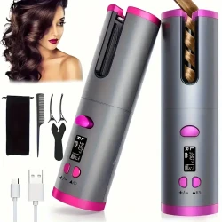 5 Heat Settings Ceramic Auto-Curler - Anti-Scald Tangle-Free