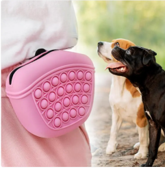 Bag Silicone Feed Dogs Treat Pouch Pet Training