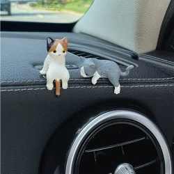 4pcs Set of Adorable Cartoon Cat Car Dashboard Decorations