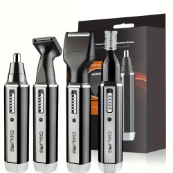 4-in-1 Ultimate Grooming Master - Rechargeable USB Electric Shaver, Multi-Functional Trimmer, Styler, and Hair Removal Machine for Men - Perfect Father's Day Gift and Ideal for Travel