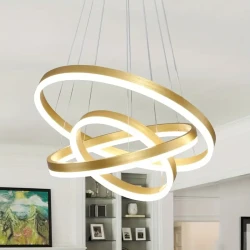 LYOOWNG Modern LED Chandelier 3-Ring Design