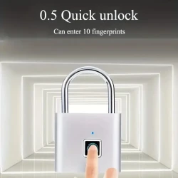 Mini Smart Fingerprint Padlock - USB Rechargeable & Water-Resistant