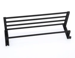 Bathroom Wall-mounted Matt Black Space Aluminum Bath Towel Rack