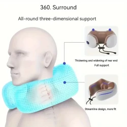 1pc Electric Neck Massager, U-shaped Massage Pillow Cervical And Neck Massager With Durable Memory Sponge, Massage Pillow With Heat