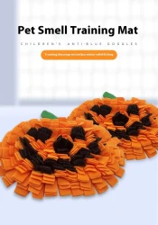 Pet Smell Mat Pumpkin Woollen Pad Anti-choke Slow Food Training Mat