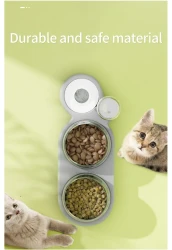 Pet Automatic Feeder With Water Fountain