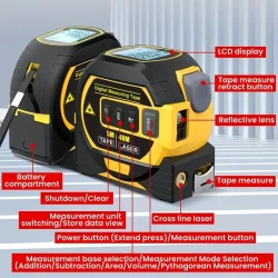 High-Accuracy 3-in-1 Laser Distance Meter