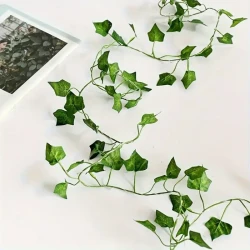 5.0m Artificial Ivy Leaf Plants with LED String Lights – Green Vine Garland