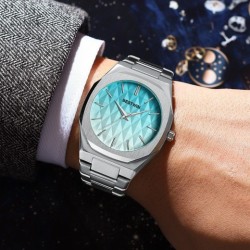 Embossed Dial Fashion Men's Watch