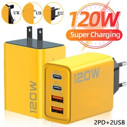 120W USB Fast Charger Adapter - Type-C Quick Charge 3.0
